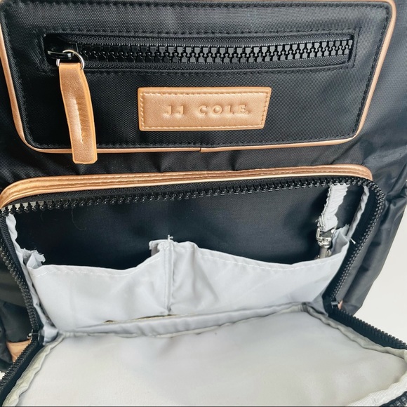 JJ Cole Papago Pack Diaper Bag Black Rose Gold Large Capacity Backpack - Picture 7 of 12